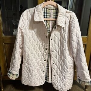 Burberry Light Pink Quilted Puffer Jacket
